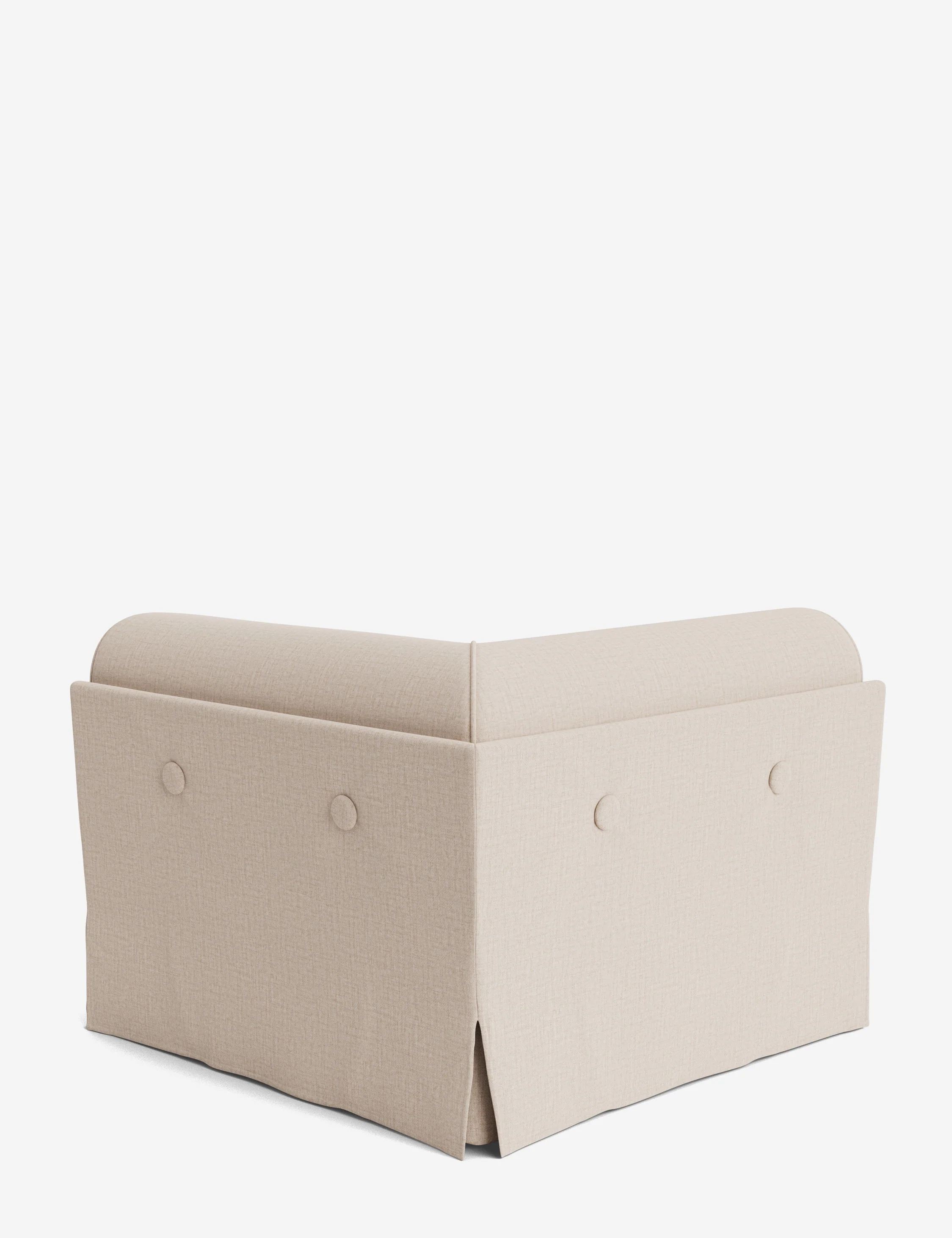 Champagne-Colored Linen Modular Sofa
