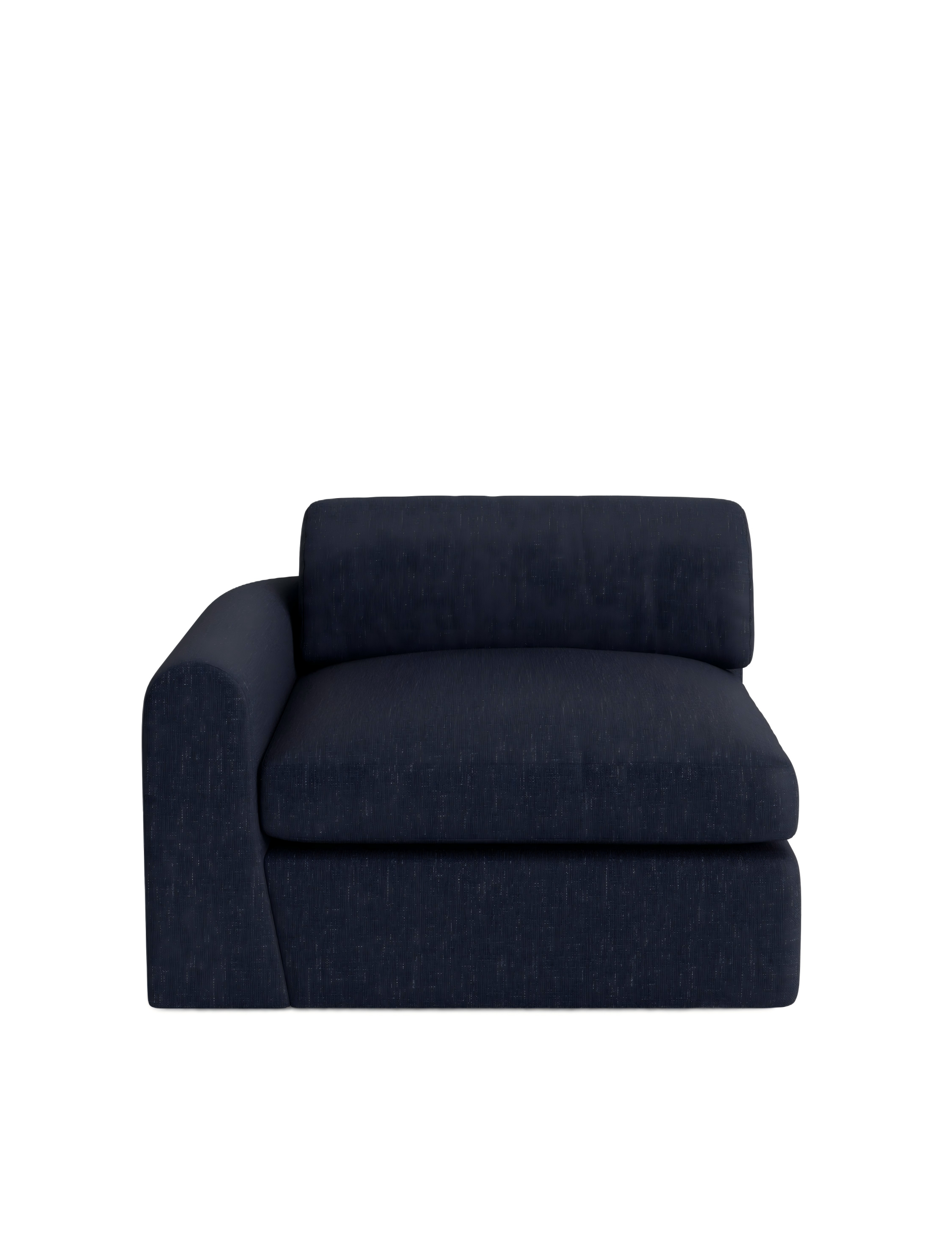 Blue Linen Modular Sofa