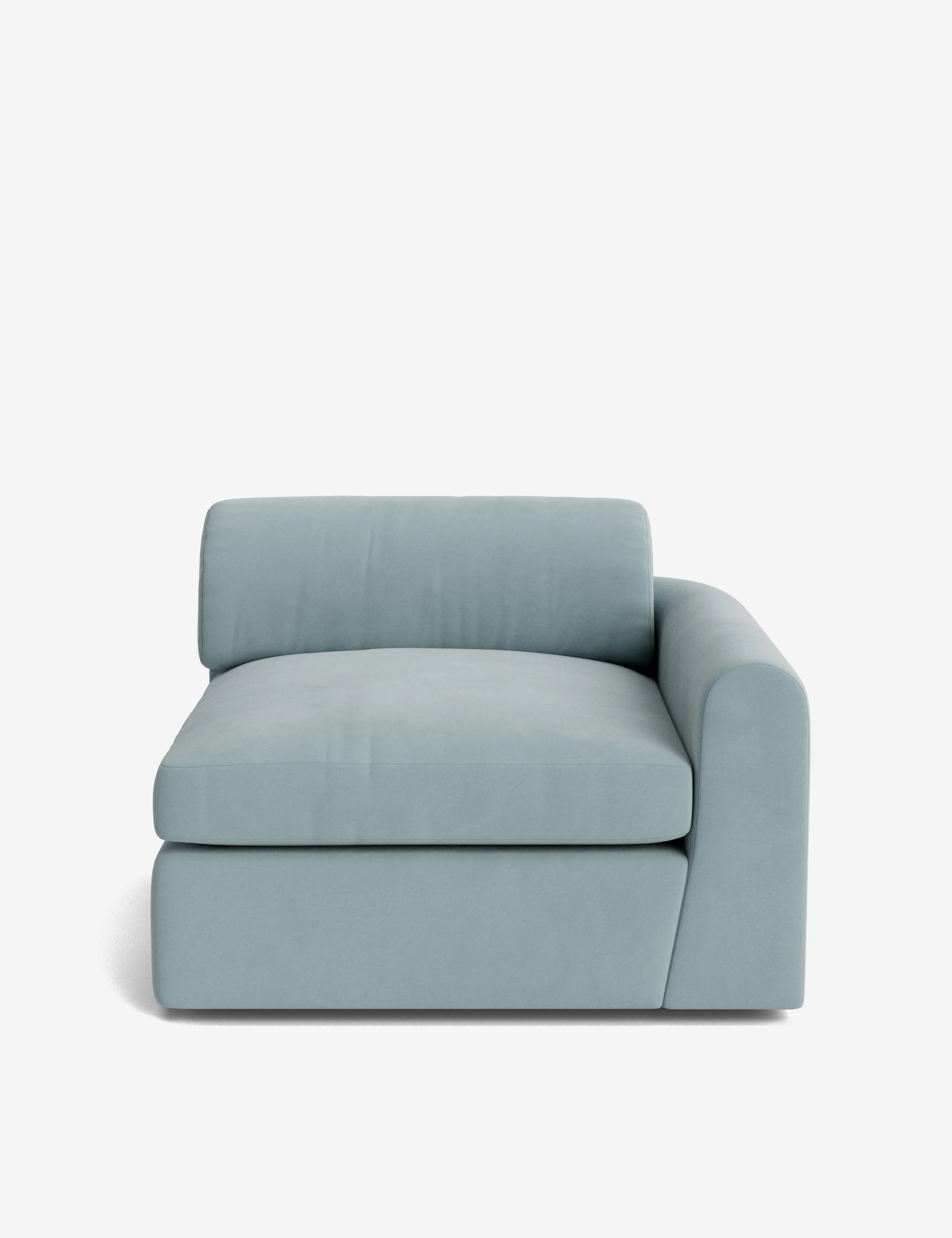 Green right armrest modular sofa Green right armrest modular sofa