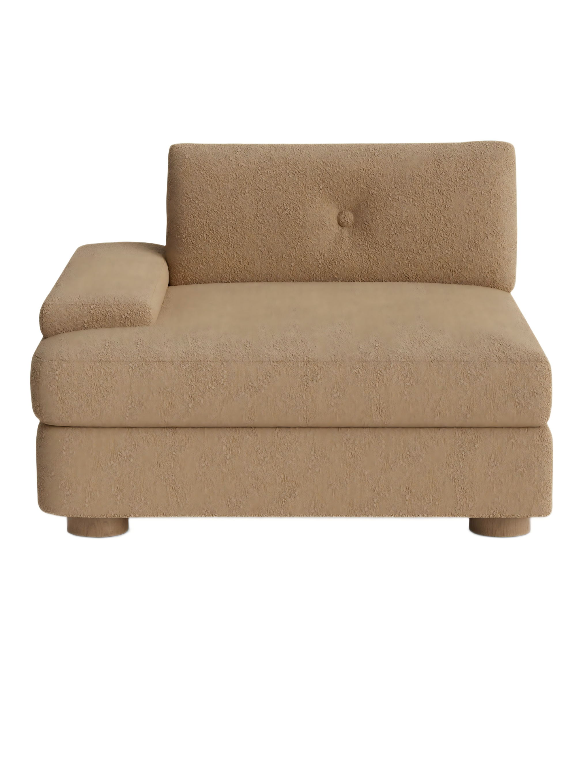 Bouclé Modular Sofa with Left Armrest