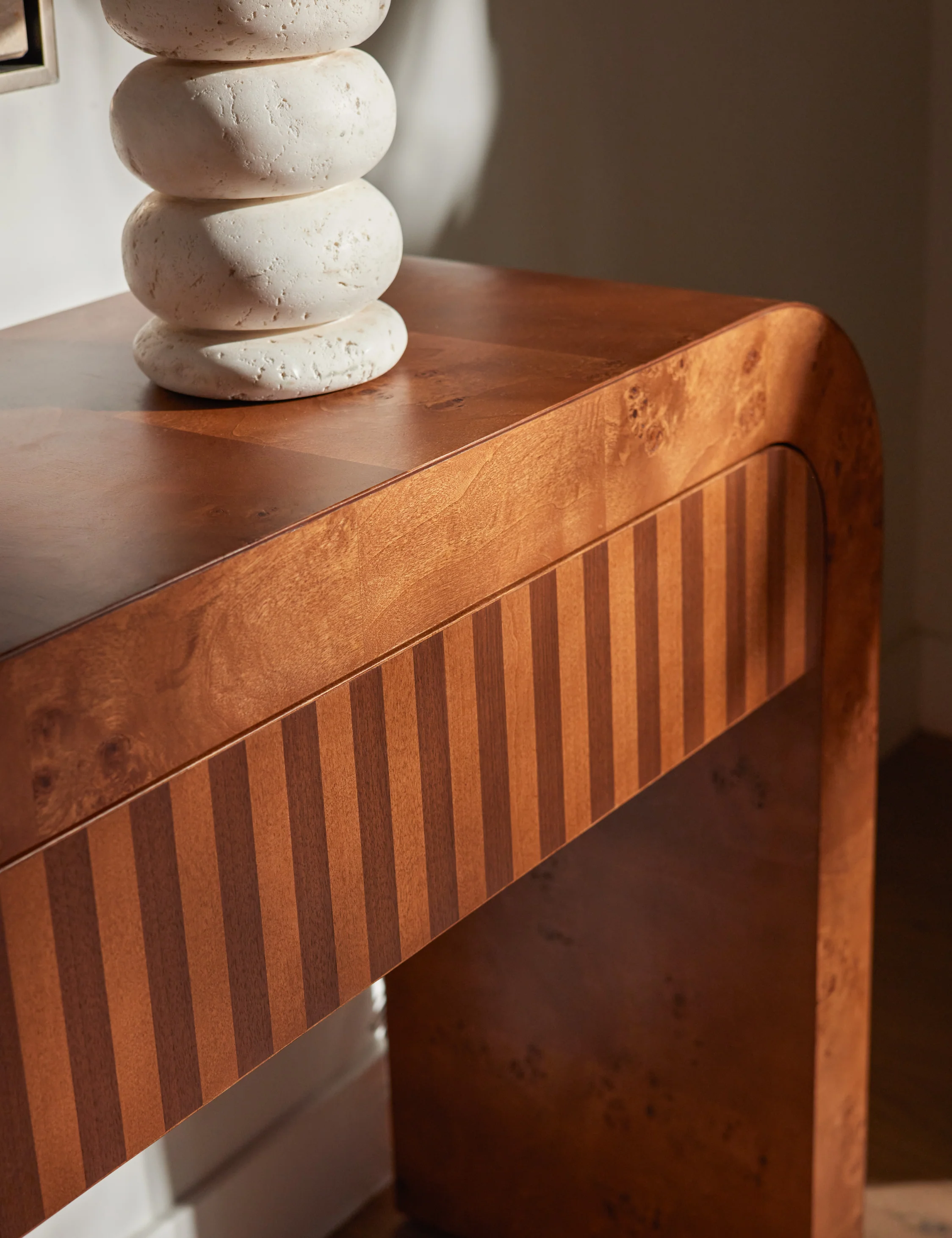 Solid Wood Striped Console Solid Wood Striped Console