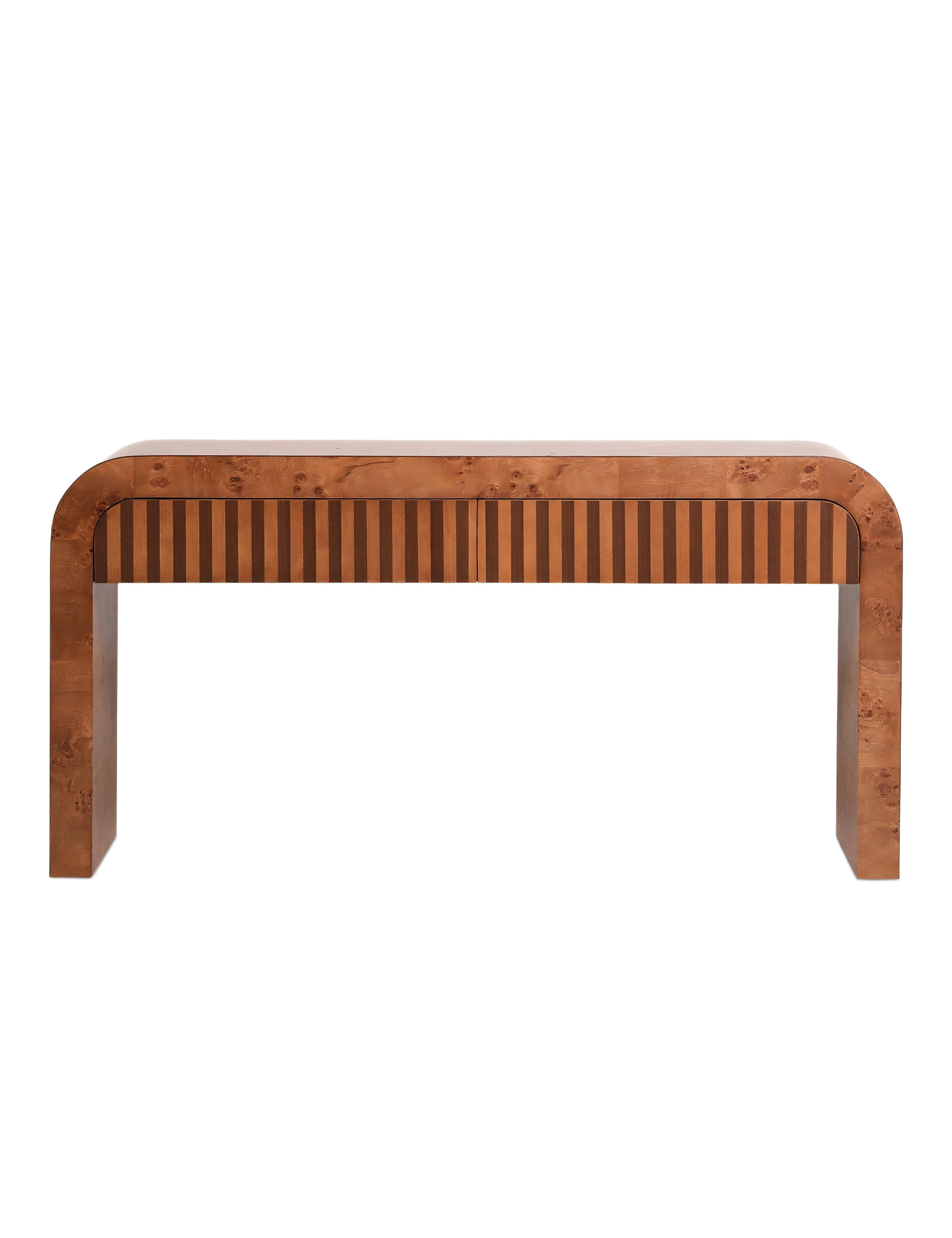 Solid Wood Striped Console Solid Wood Striped Console