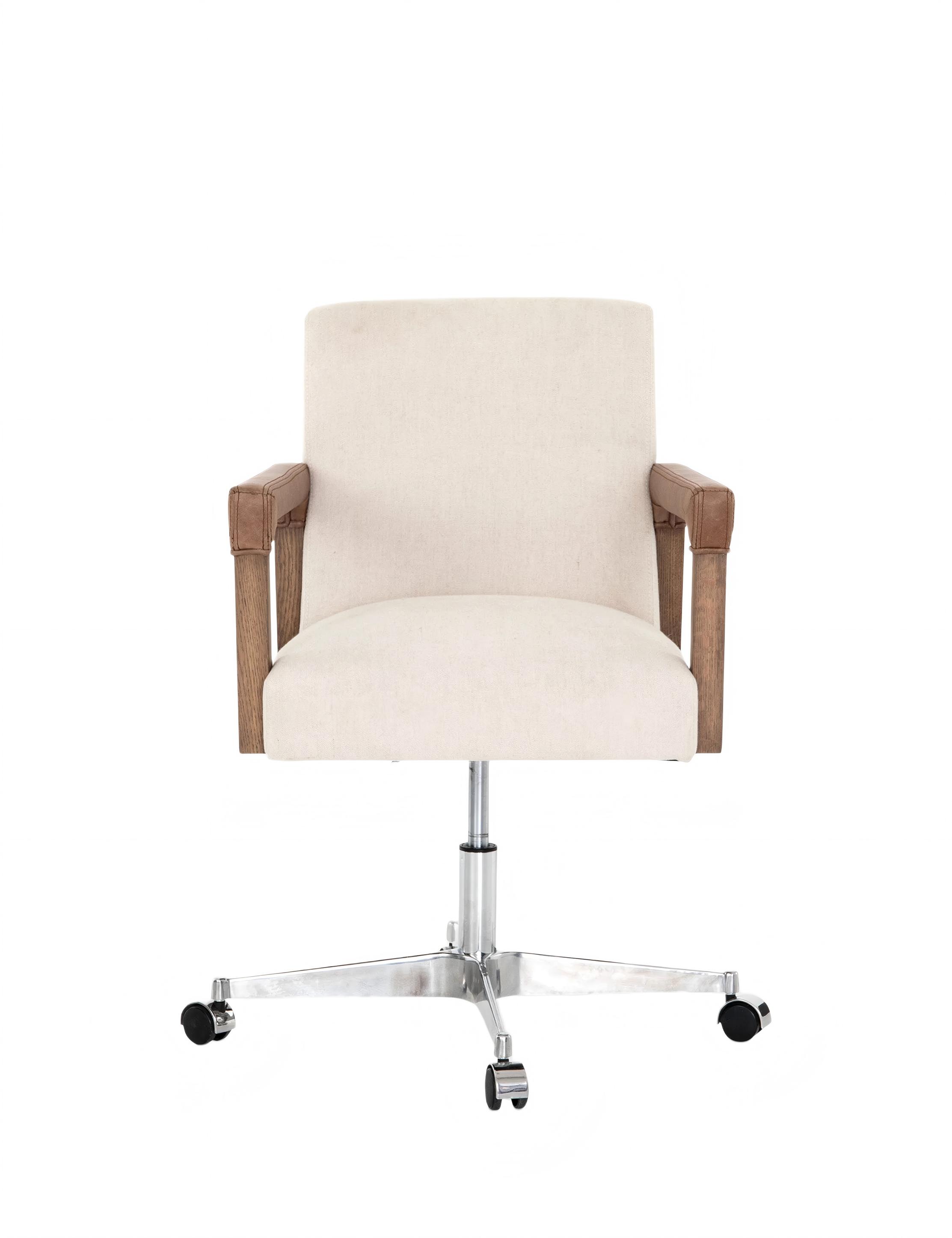 Office Chair with Wooden Armrests