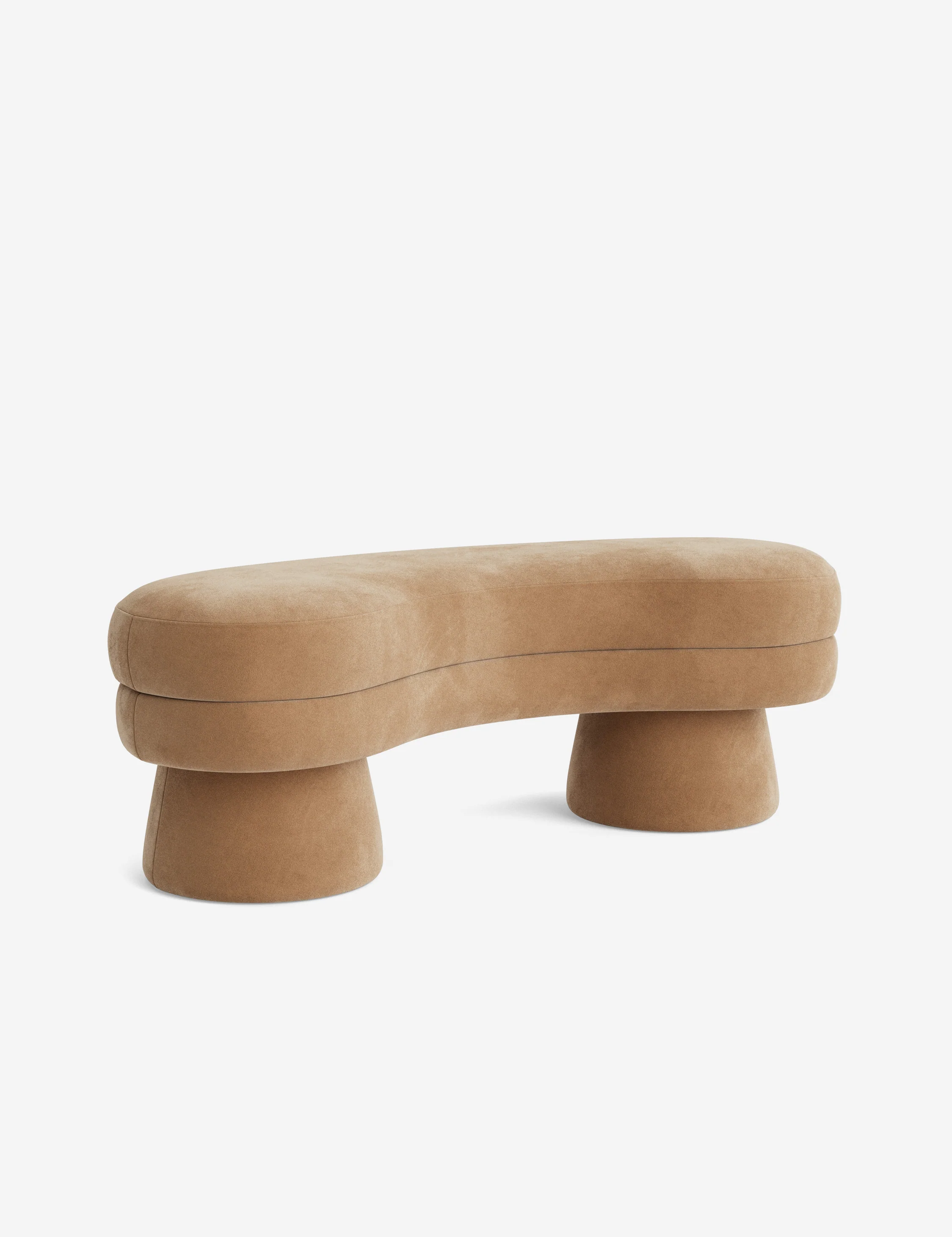 Camel Velvet Bench Camel Velvet Bench
