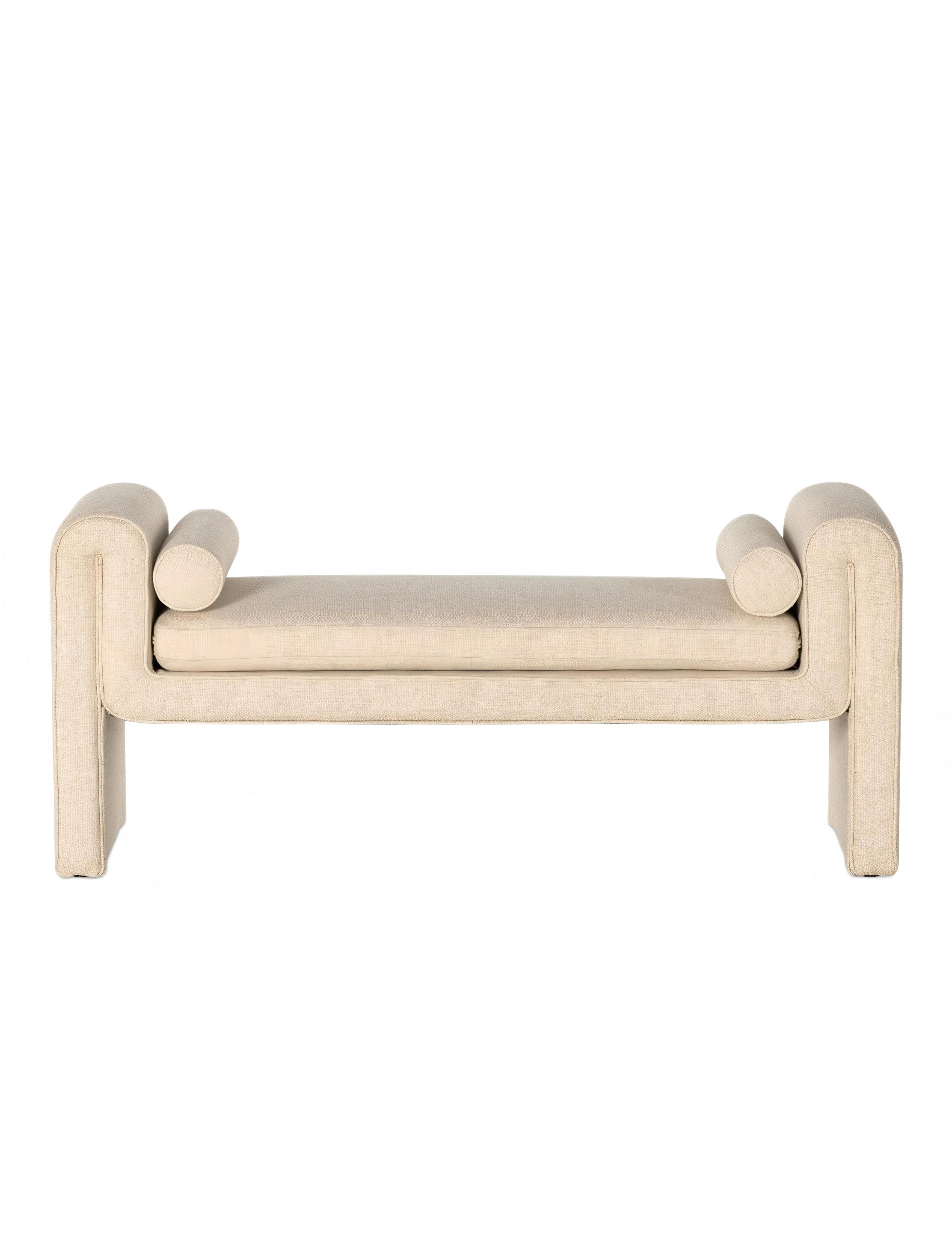 Cream-Colored Designer Bench