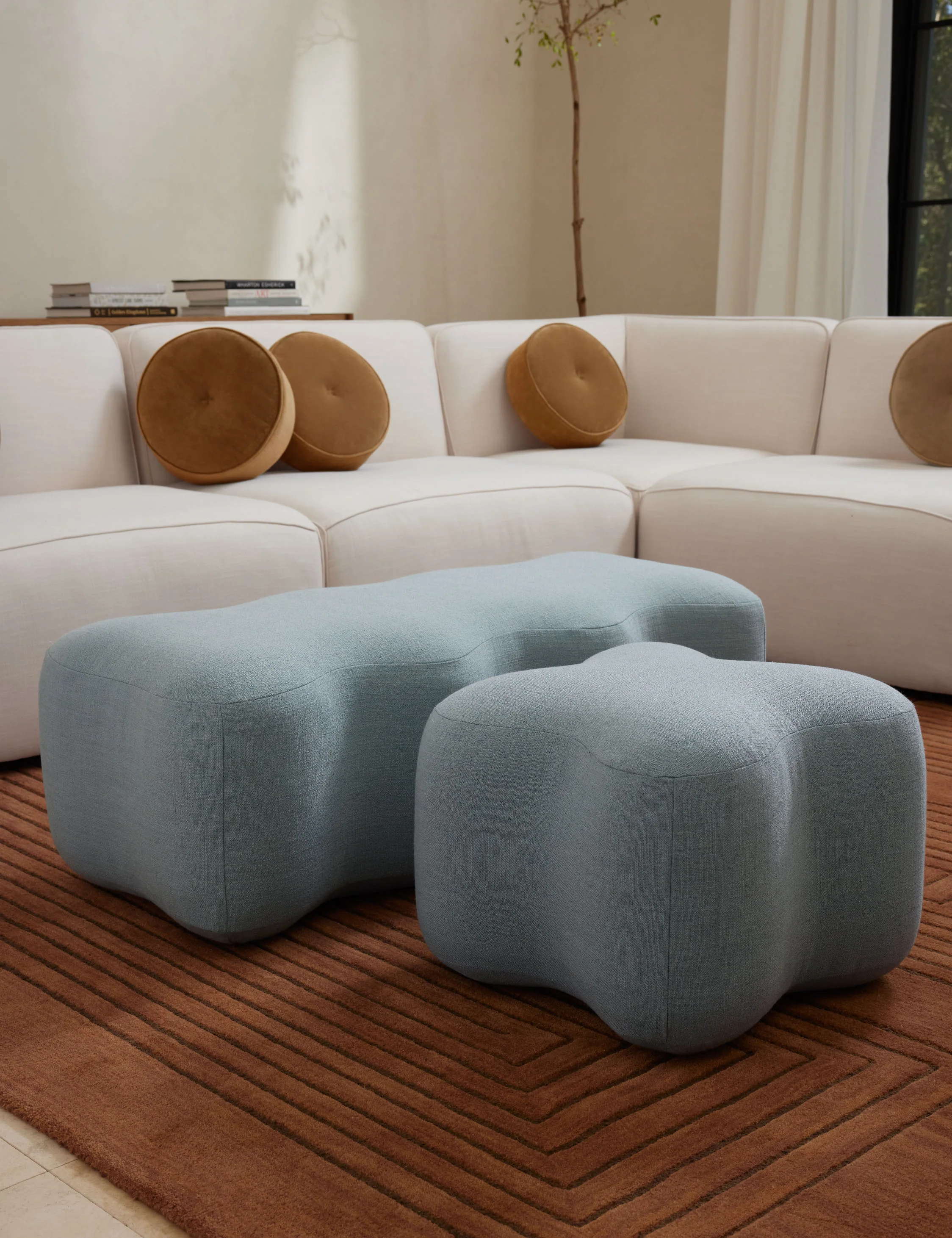 Stylized Blue Bench