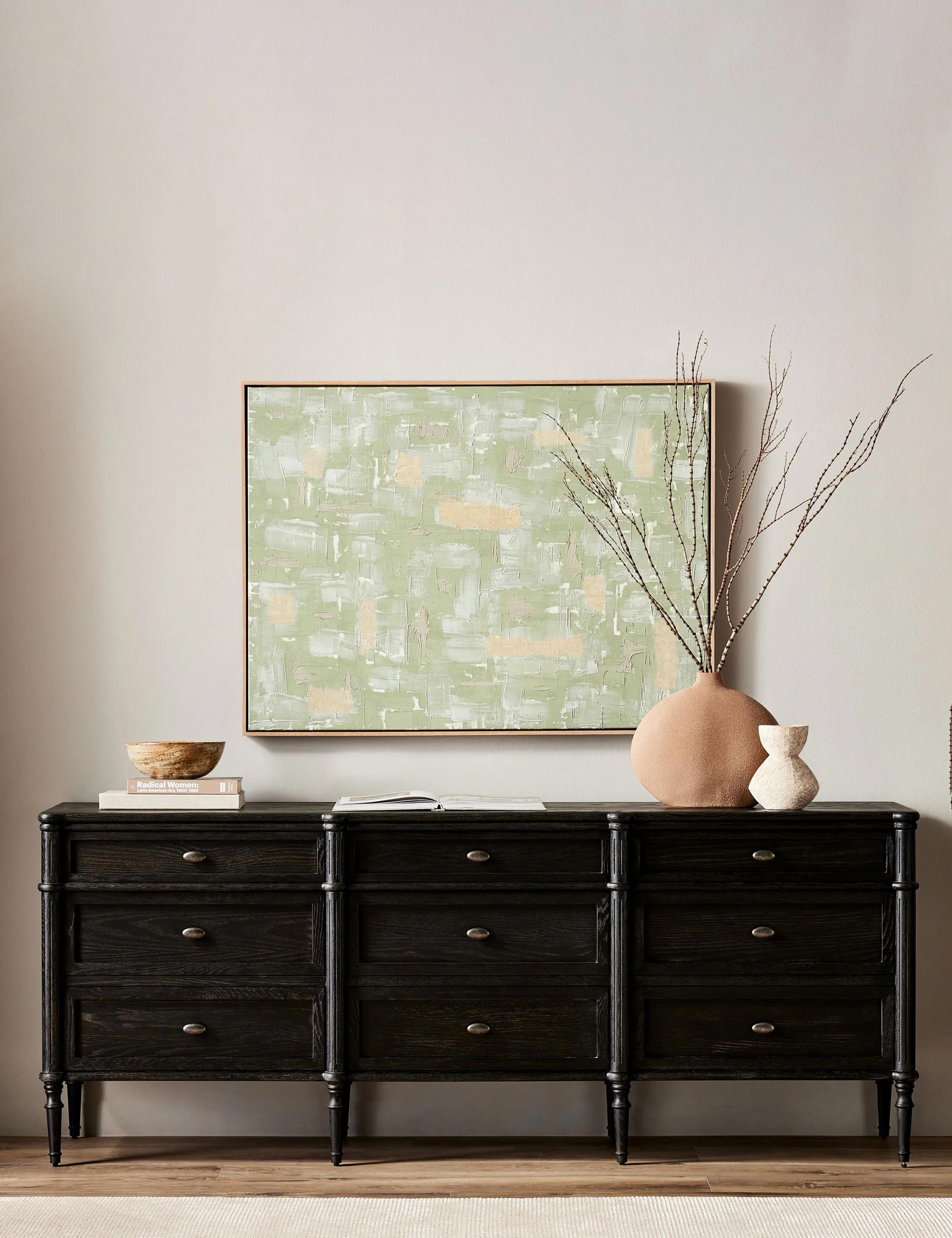 Black 9-Drawer Dresser Black 9-Drawer Dresser