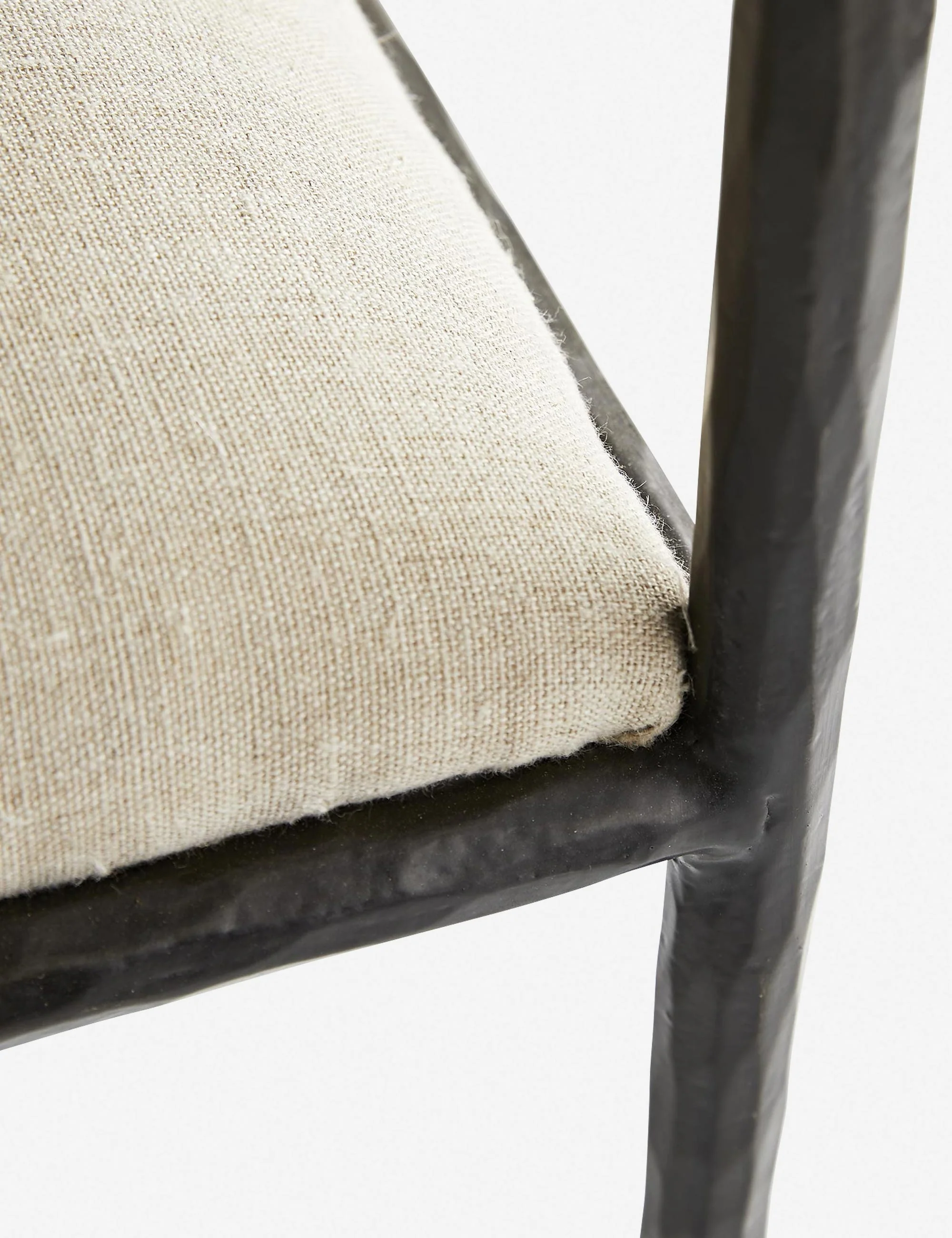 Apricot-colored Metal Bench