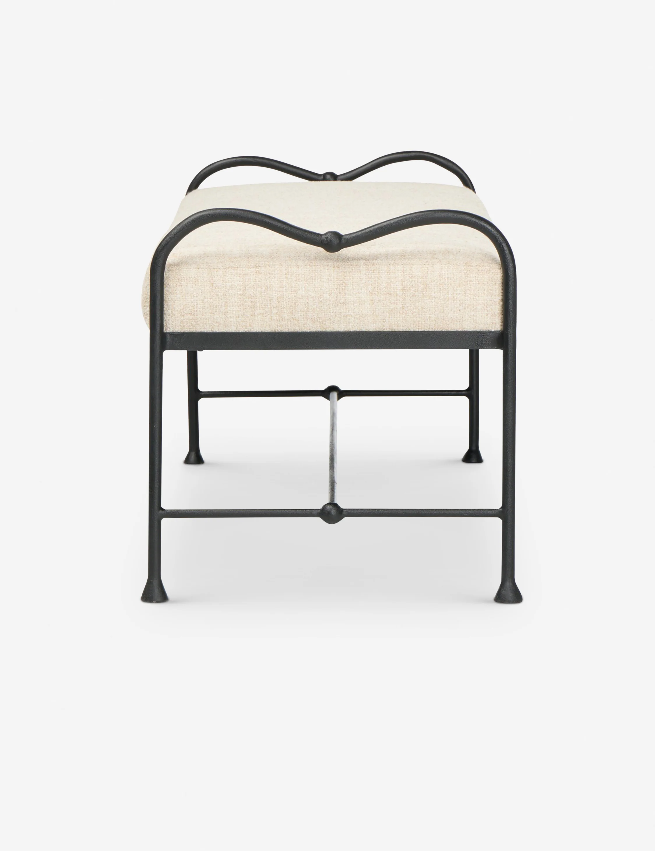 Retro Beige Metal Bench Retro Beige Metal Bench