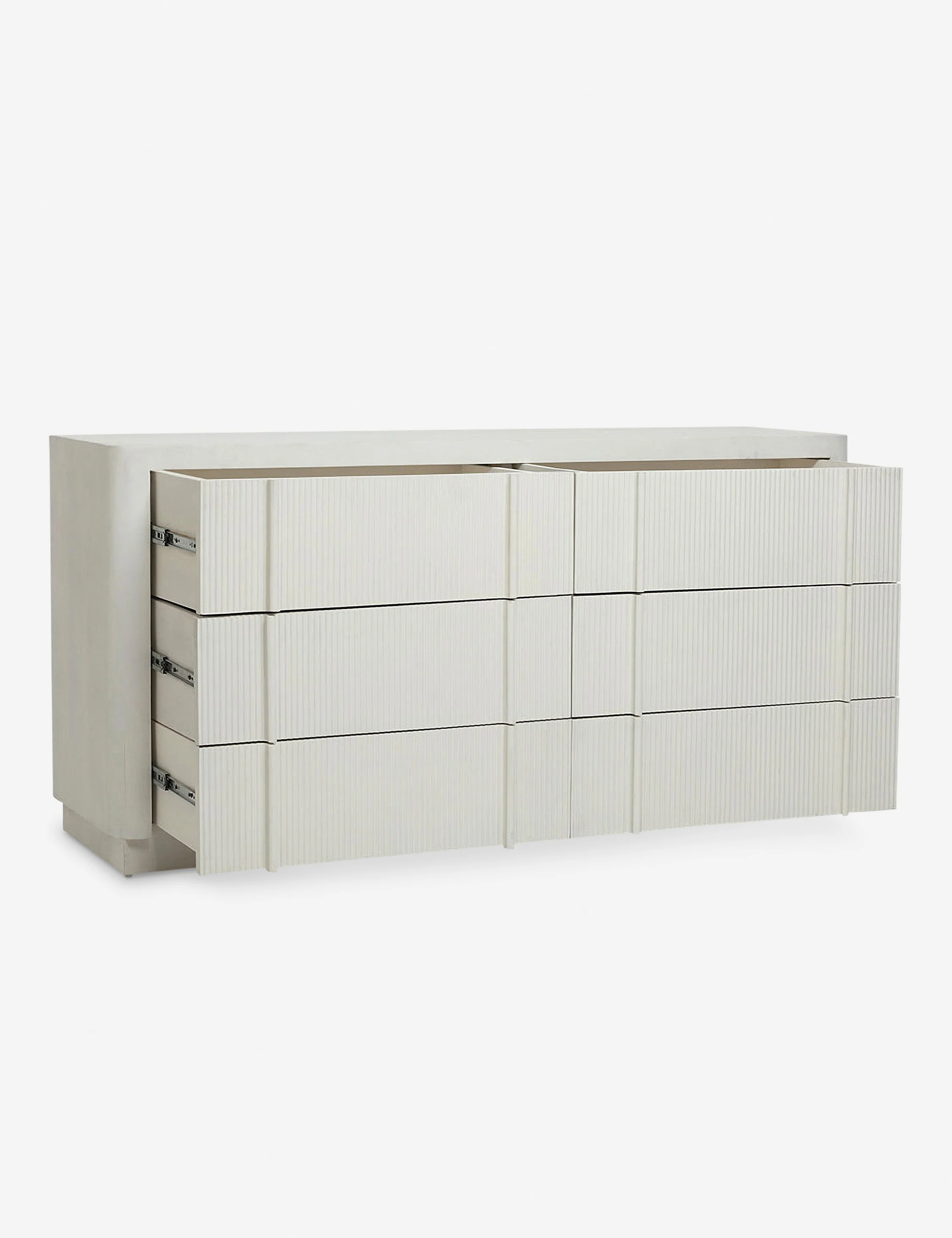 White Solid Wood Dresser