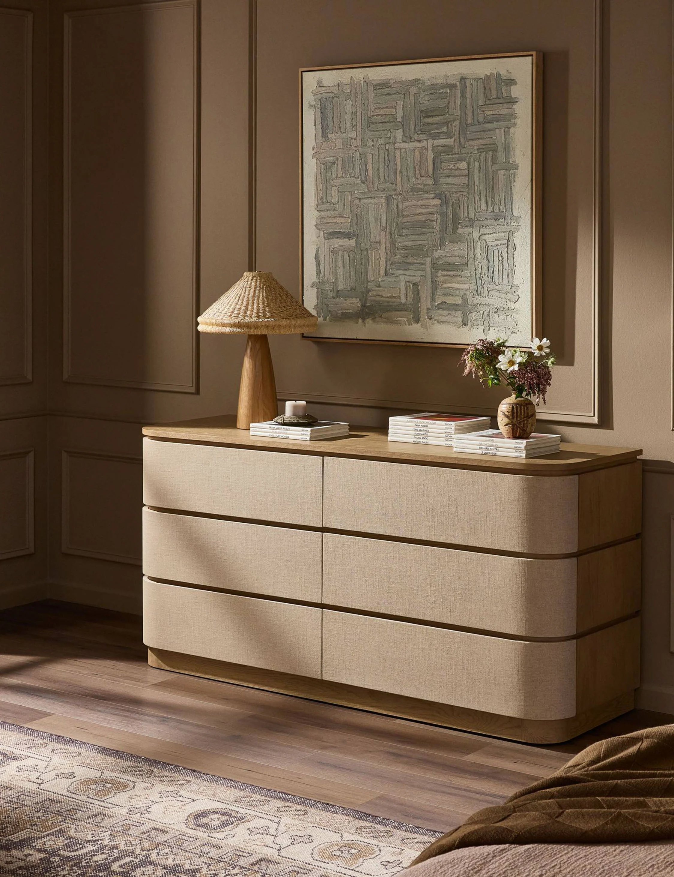 Modern Light-colored Wooden Dresser