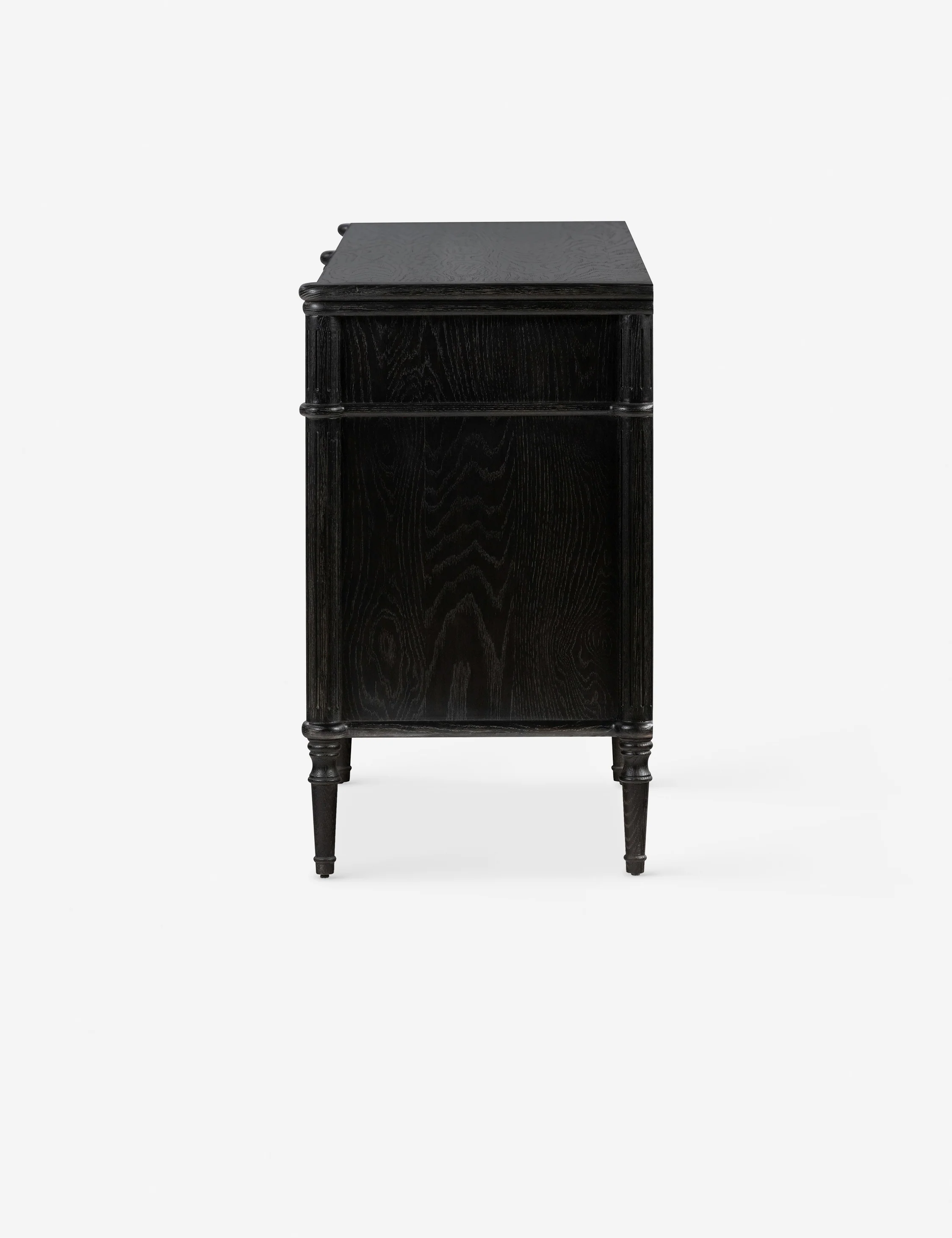 Black Vintage 6-Drawer Dresser