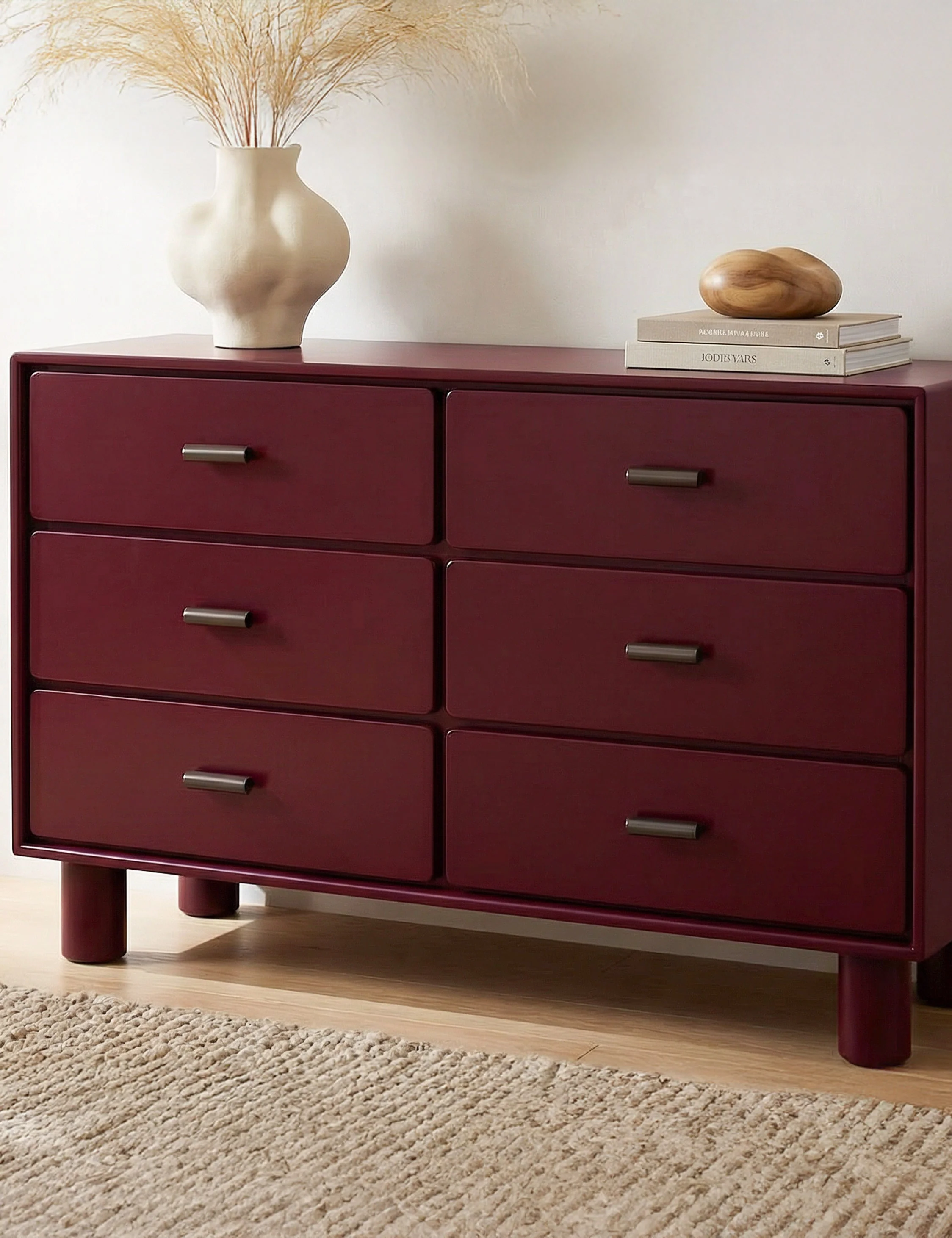 Burgundy Vintage Dresser