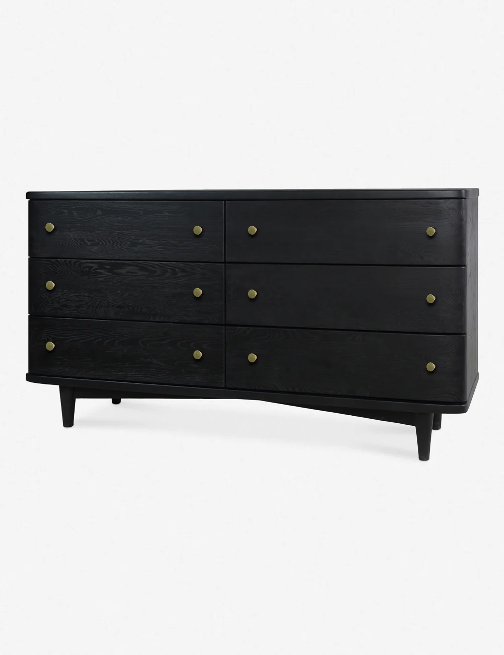 Black Oak 6-Drawer Dresser