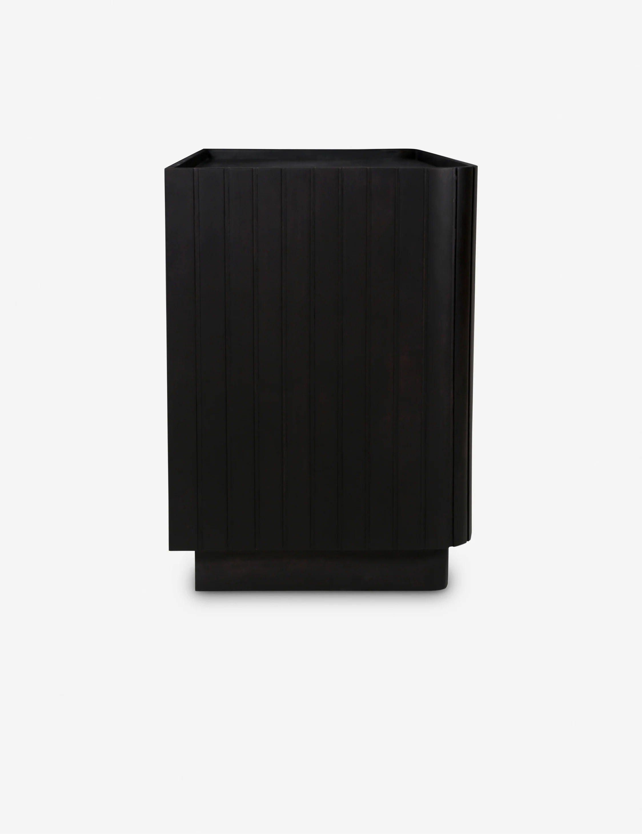 Black Vertical-Striped Chest of Drawers