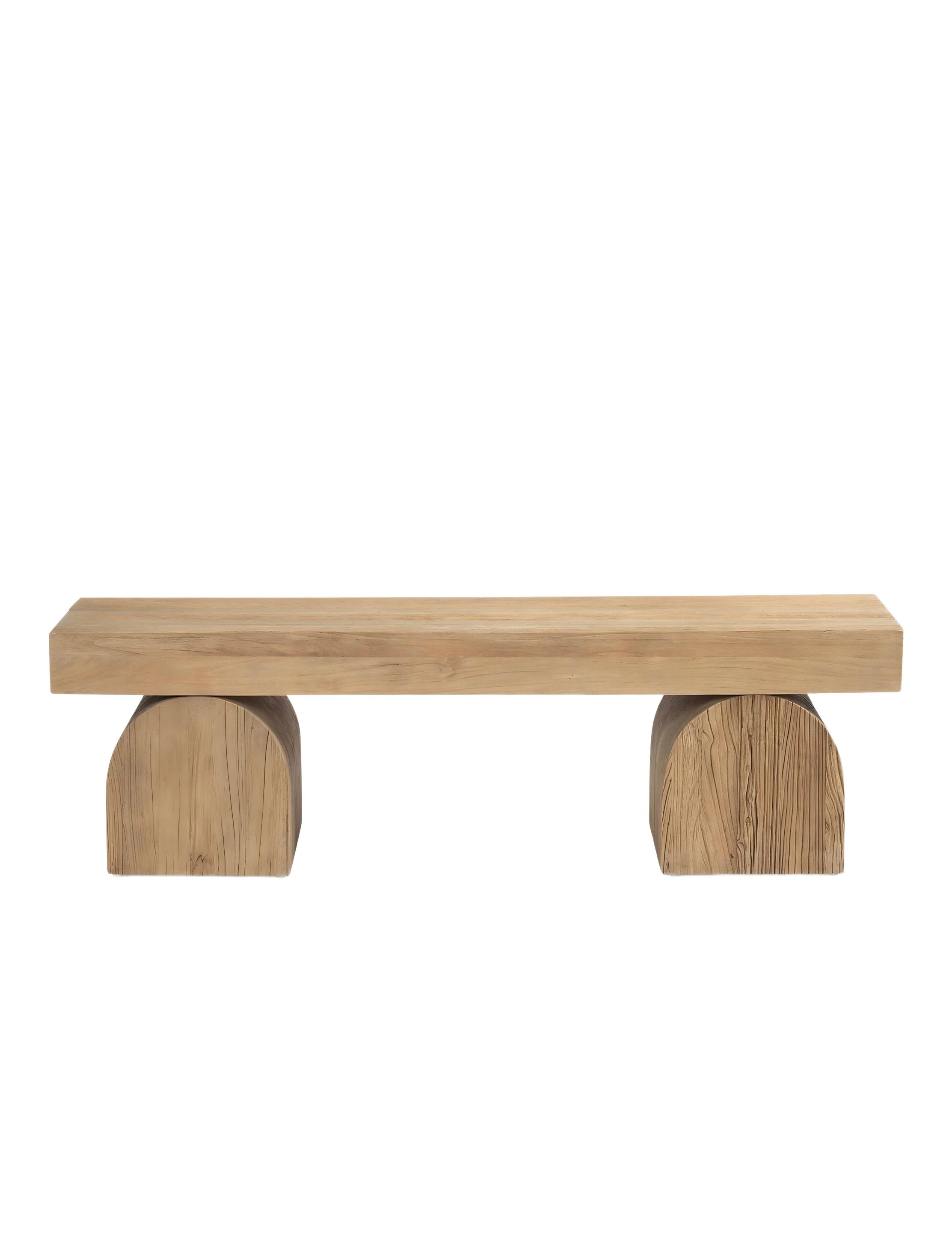 Wooden textured retro bench