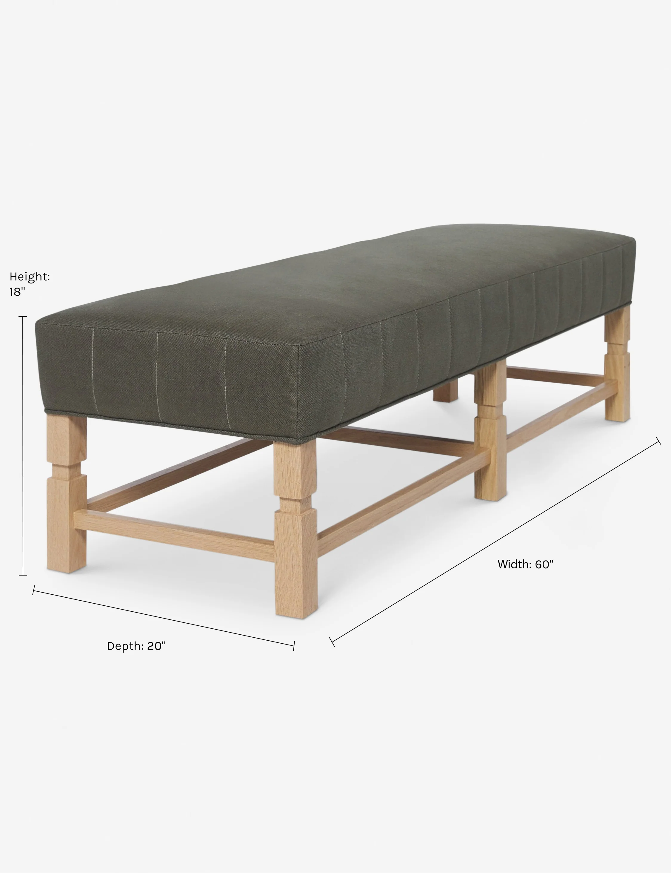 Red Linen Bench Red Linen Bench