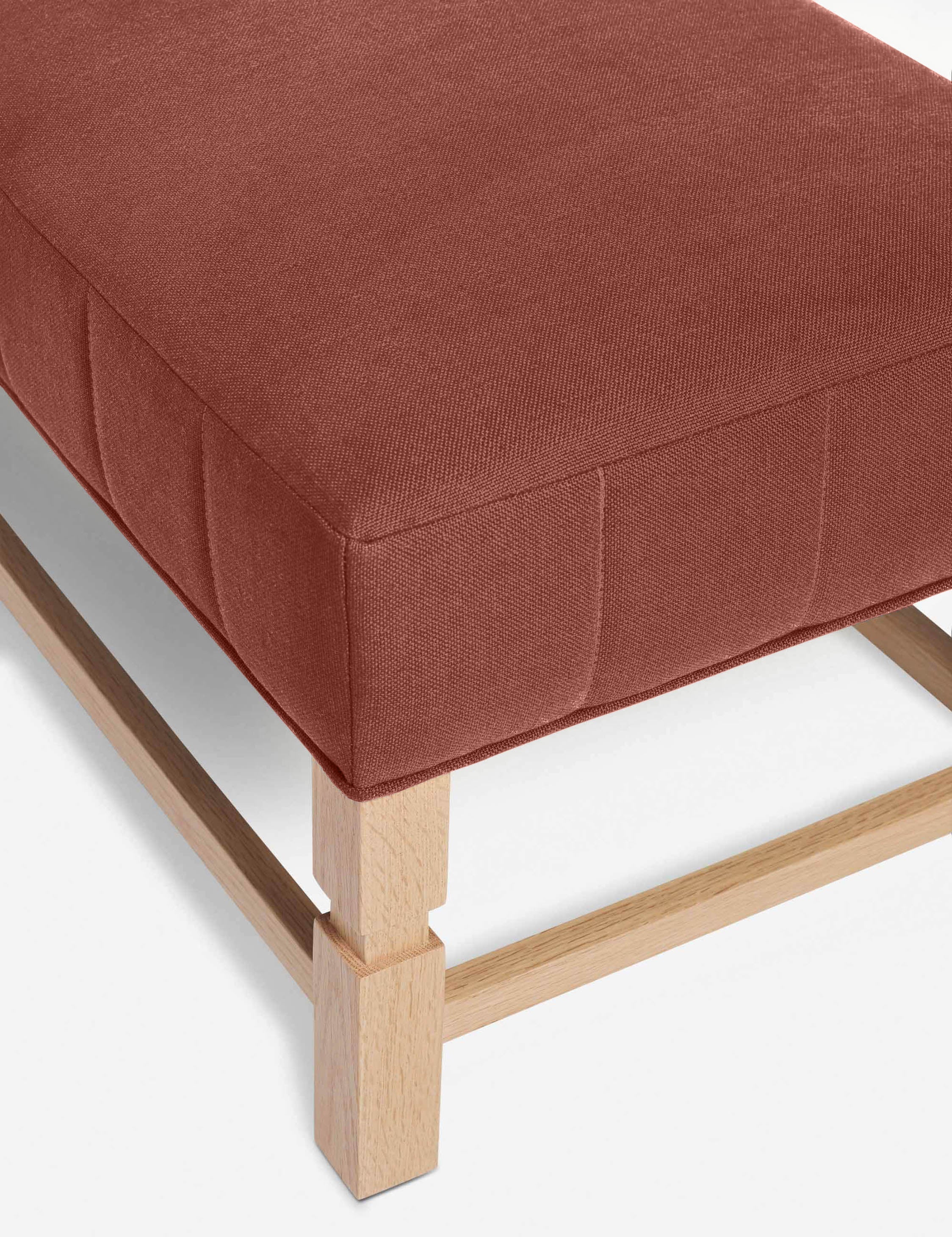 Red Linen Bench Red Linen Bench