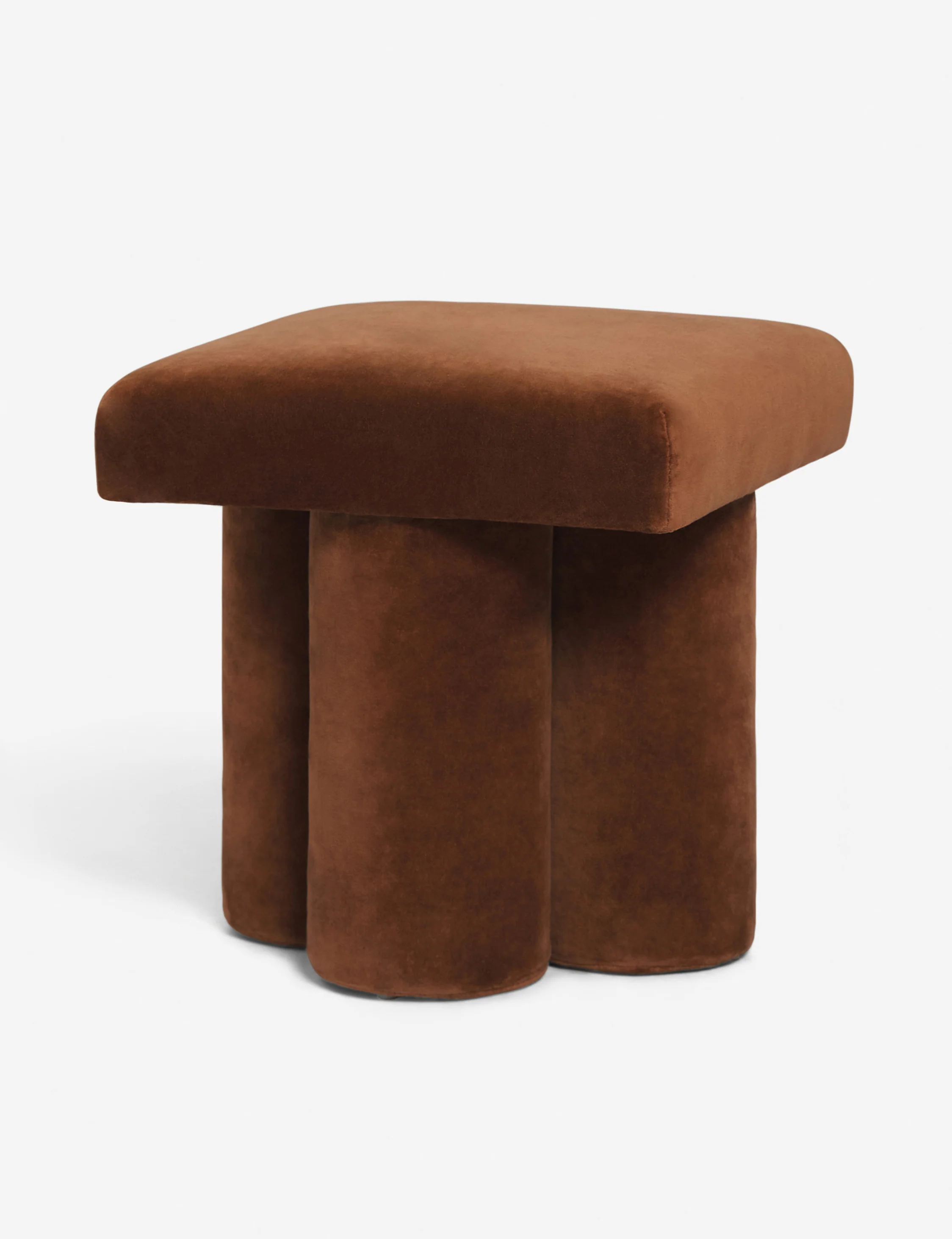 Brown Velvet Footstool Brown Velvet Footstool