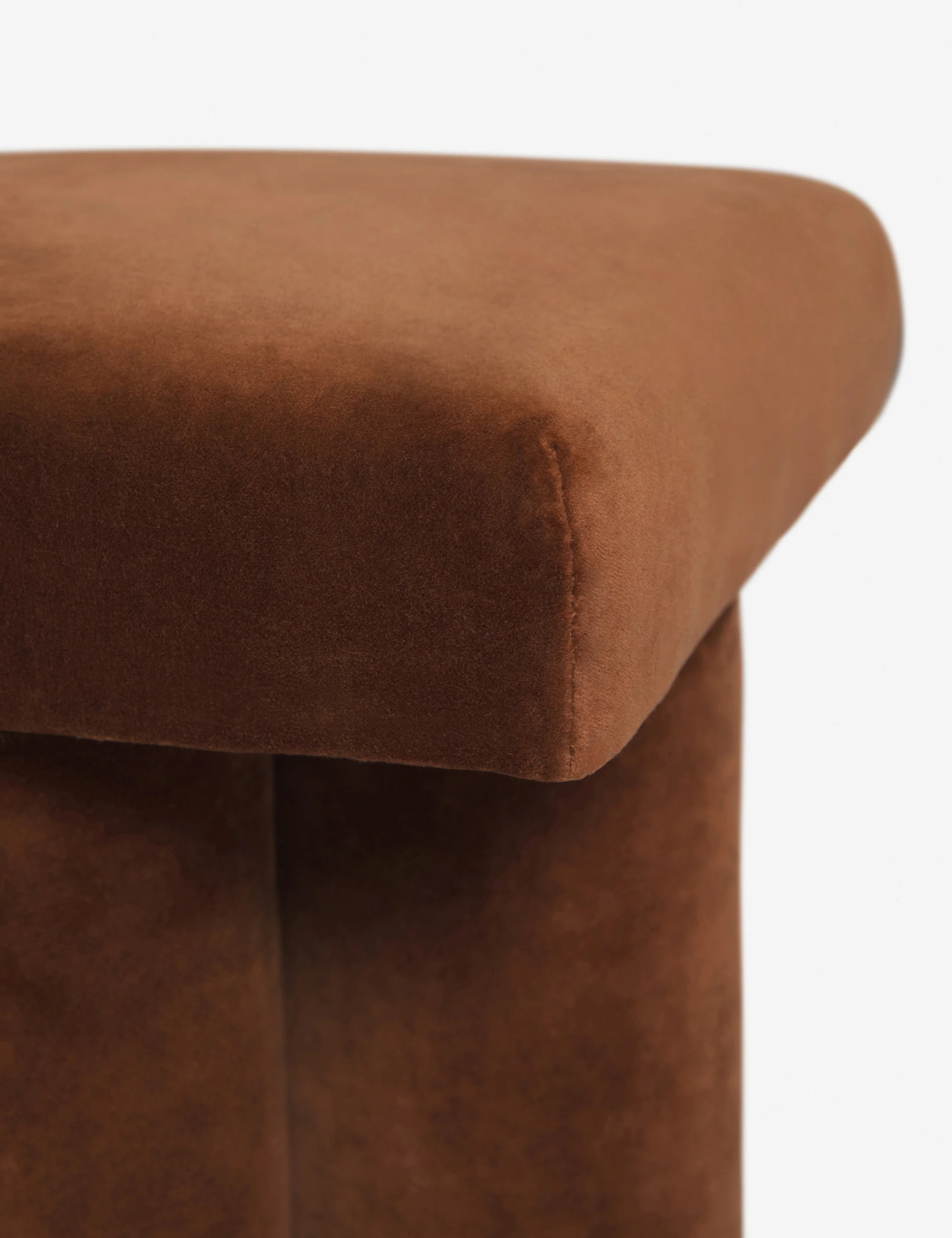 Brown Velvet Footstool Brown Velvet Footstool