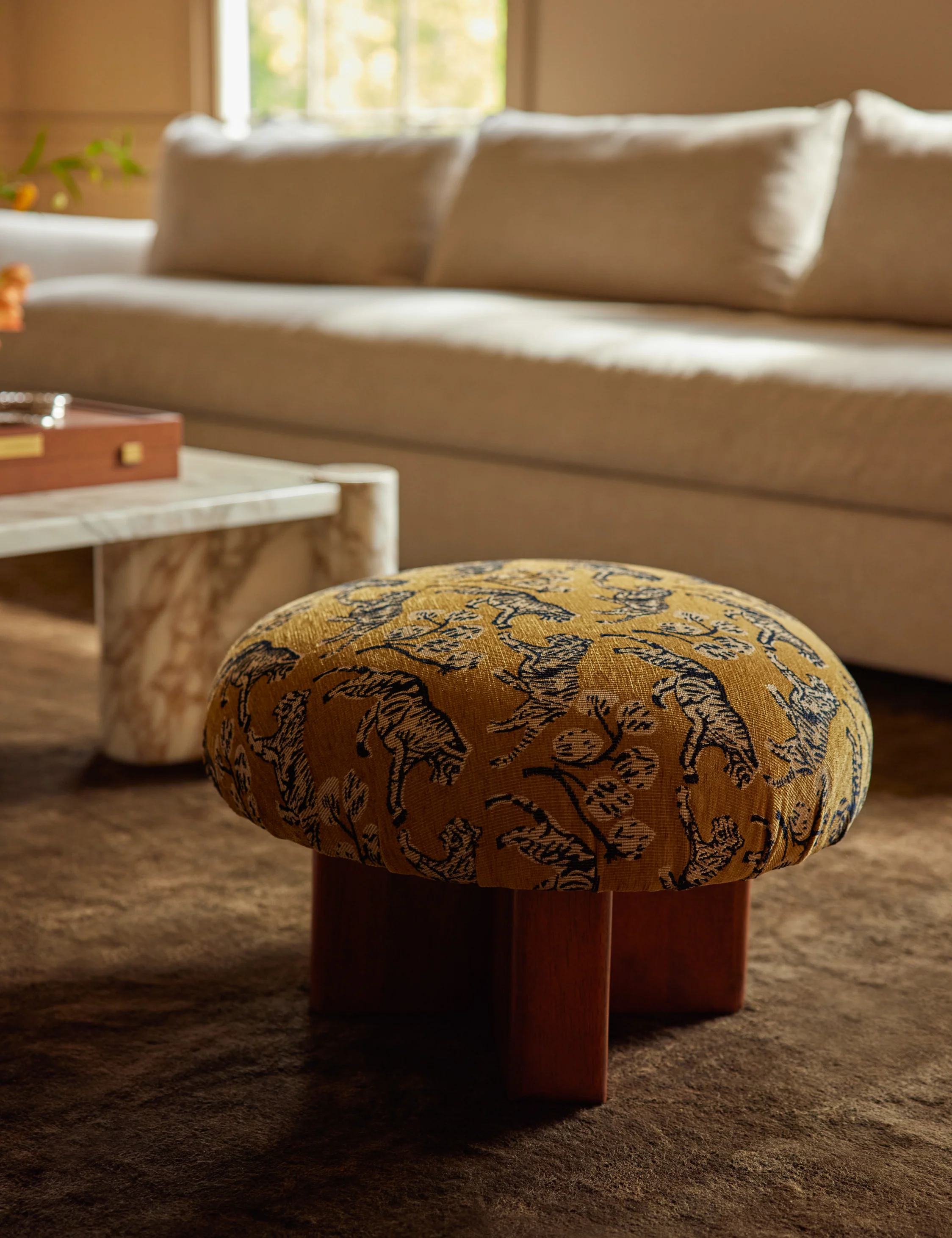 Retro Upholstered Footstool Retro Upholstered Footstool