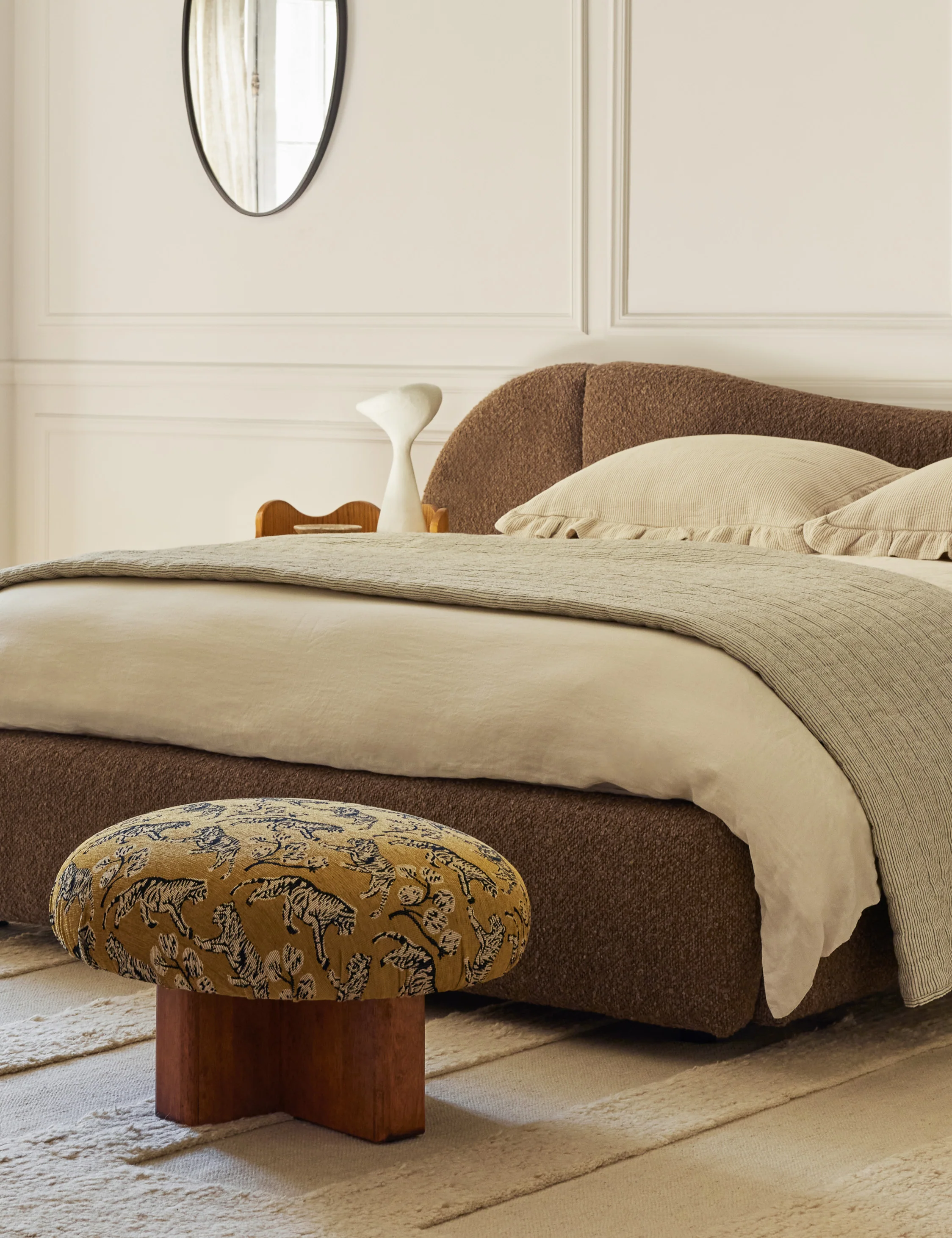 Retro Upholstered Footstool Retro Upholstered Footstool