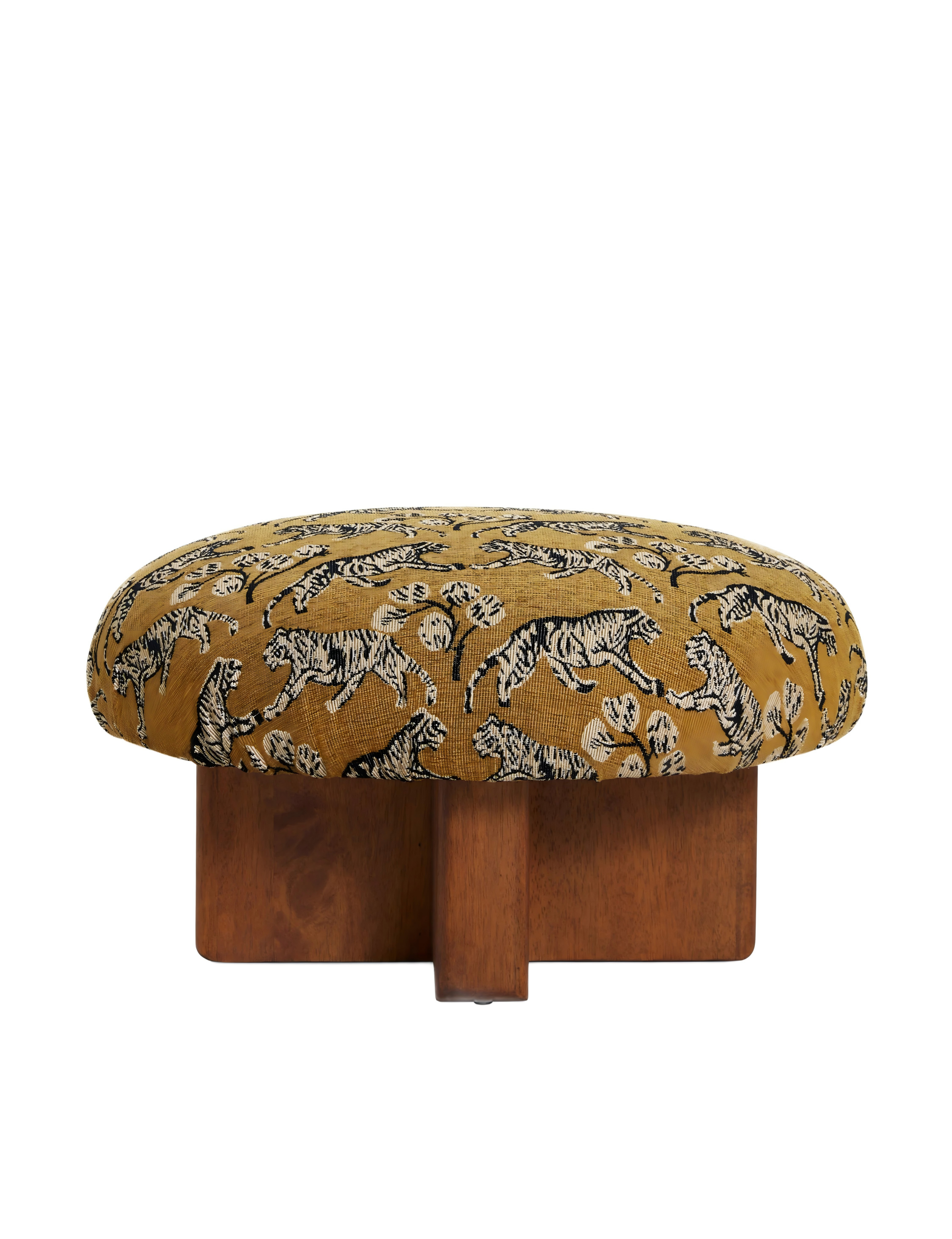 Retro Upholstered Footstool