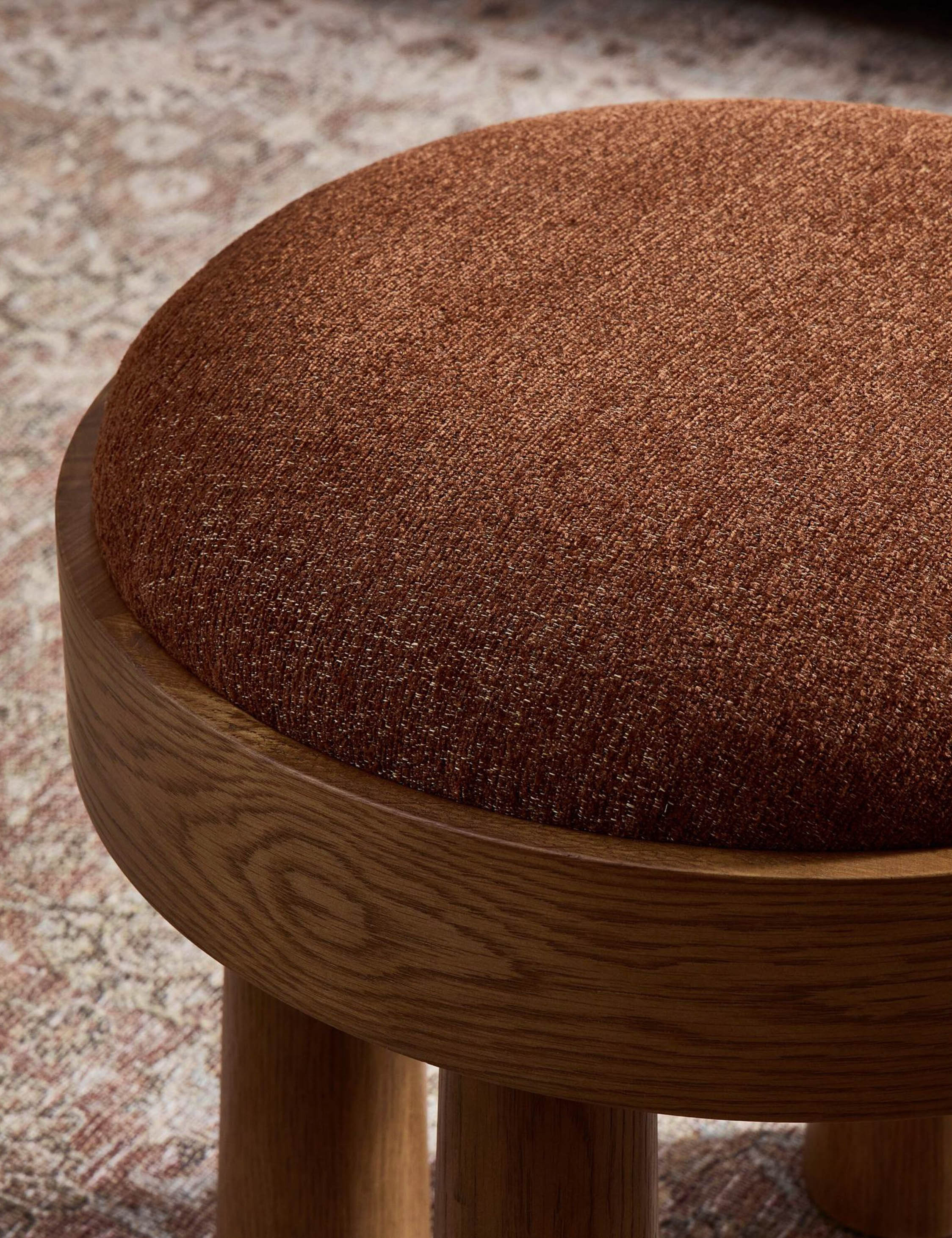 Retro Solid Wood Upholstered Stool Retro Solid Wood Upholstered Stool
