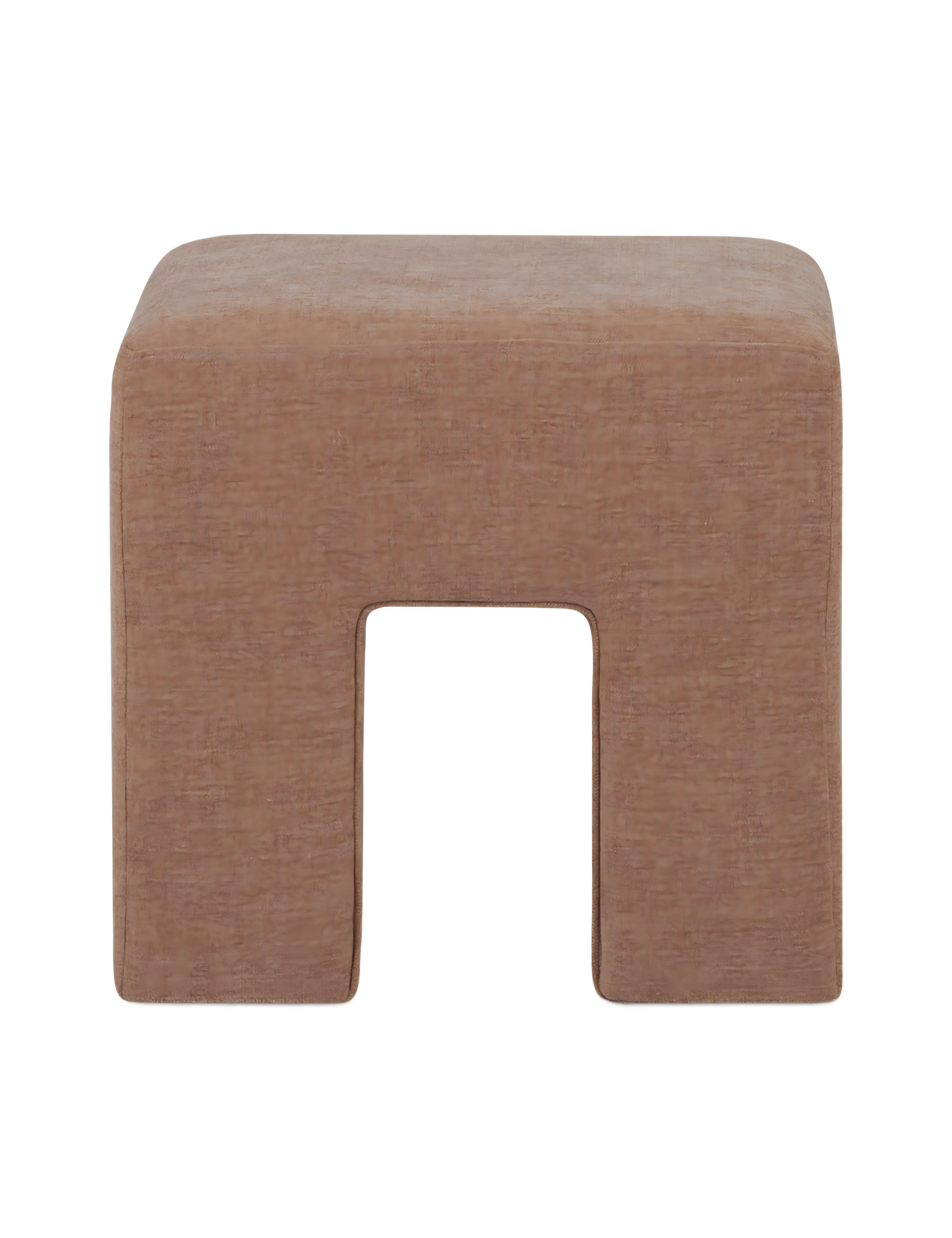 Khaki Upholstered Stool