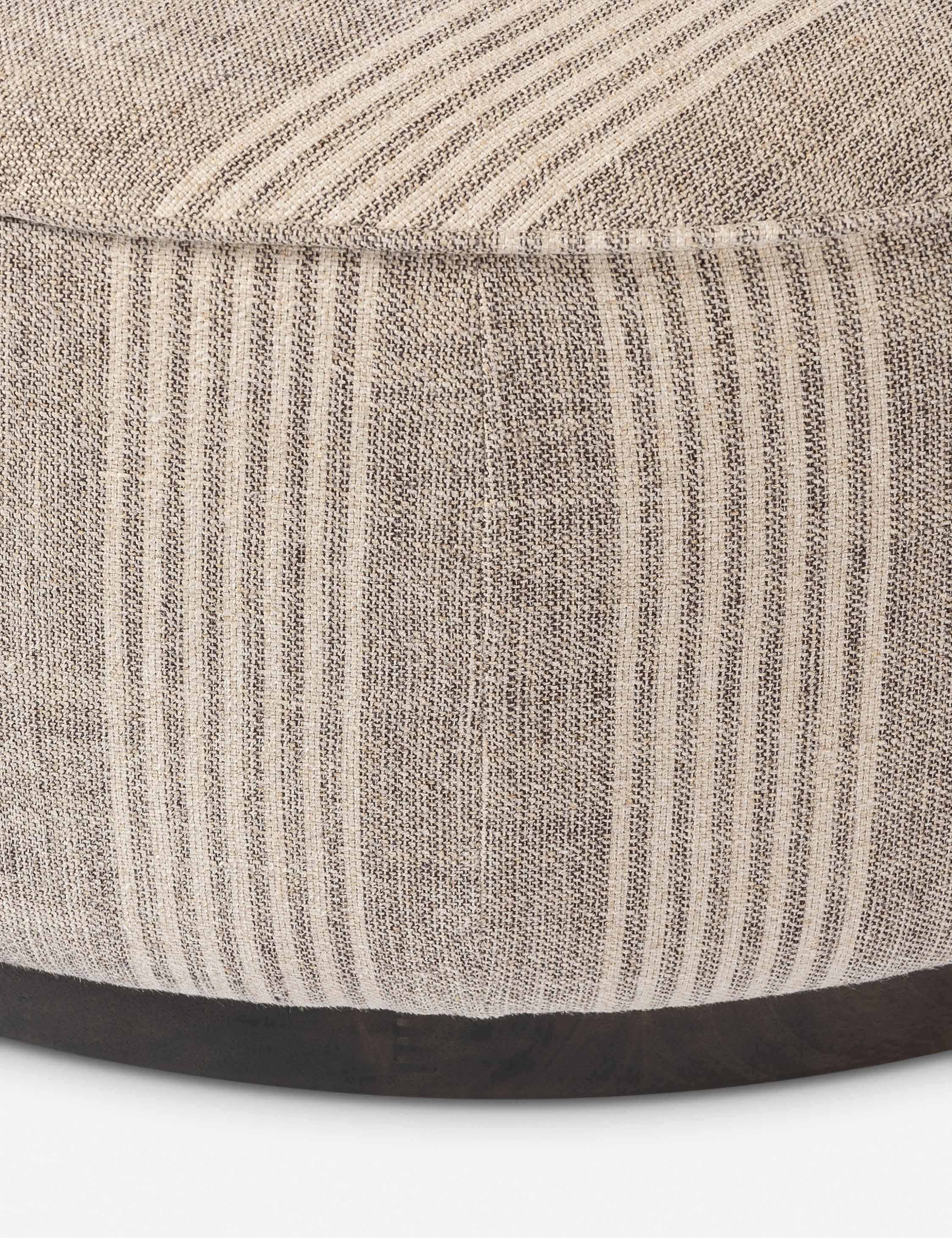 Striped Upholstered Low Stool Striped Upholstered Low Stool