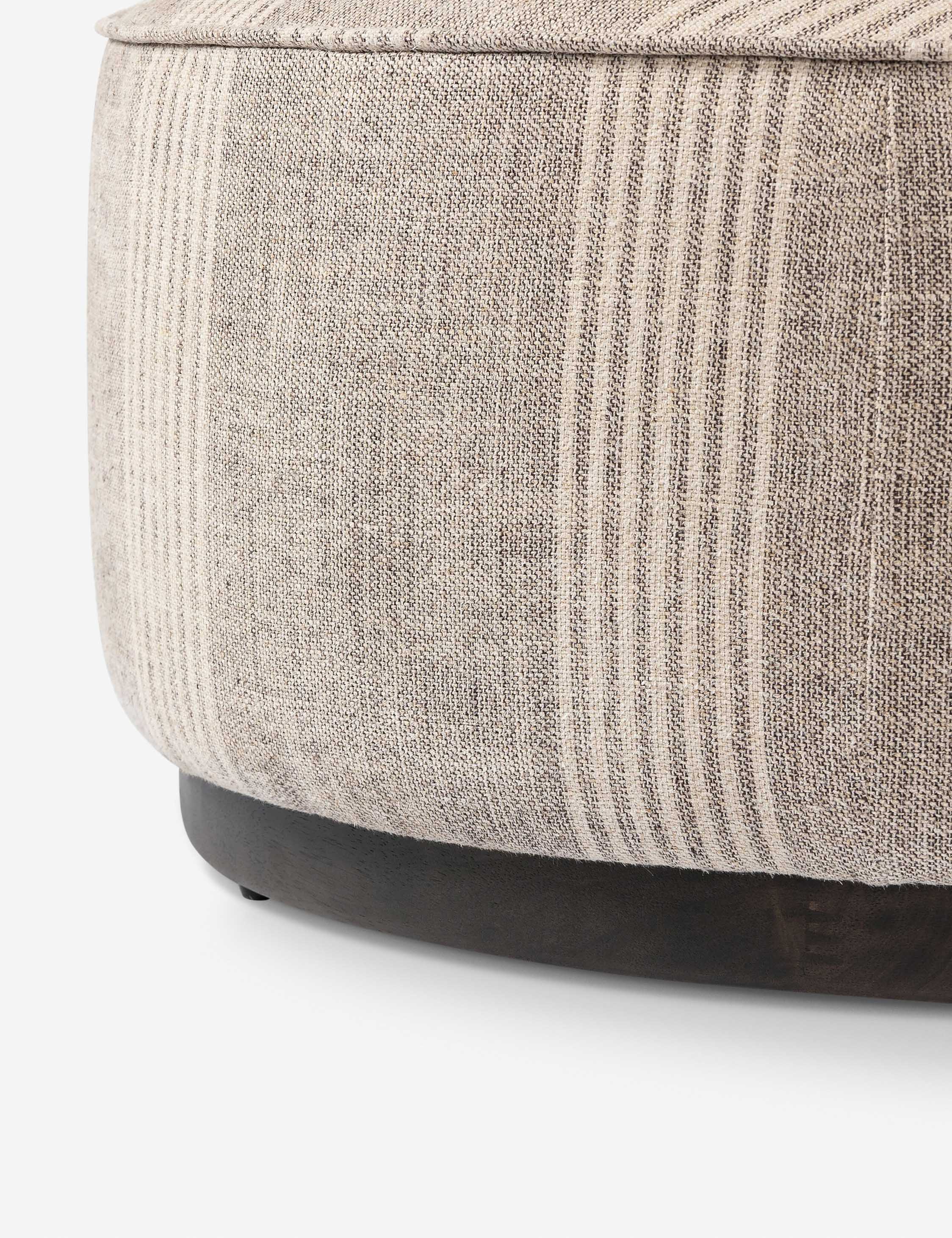 Striped Upholstered Low Stool Striped Upholstered Low Stool